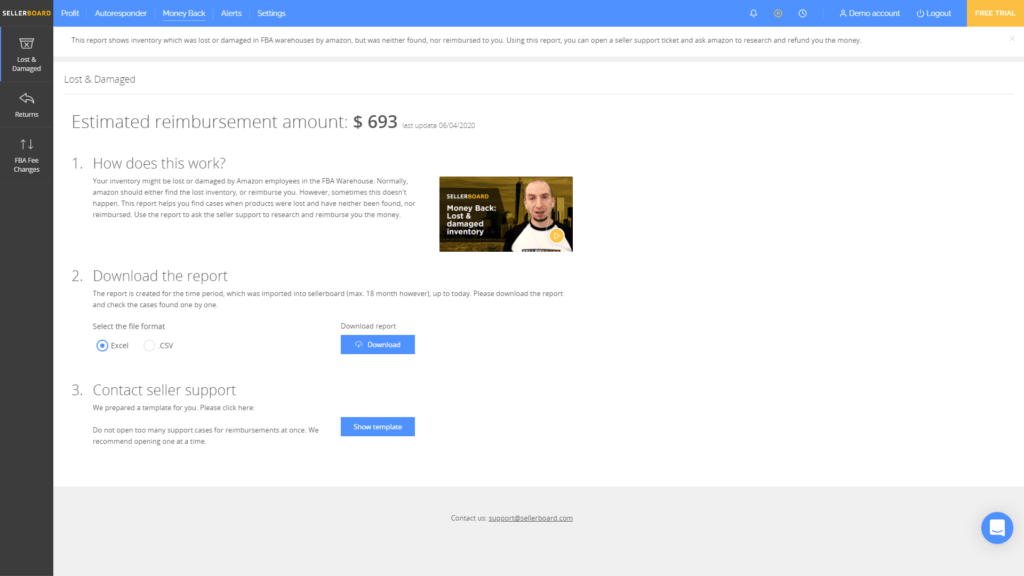 amazon sellerboard programı